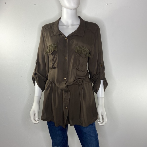 Signature studio women’s button down‎ up blouse - Picture 1 of 10